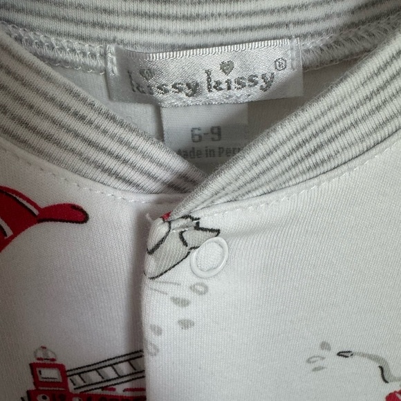 Kissy Kissy Firefighter Theme Pajamas Size 6-9M - Picture 4 of 5